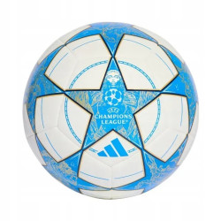 Футбольний м'яч Adidas UCL Training 25/26 League Stage розмір 4, біло-блакитний