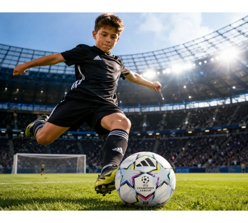 М'яч футбольний Adidas UEFA Champions League 26/27 J350 розмір 4, різнокольоровий