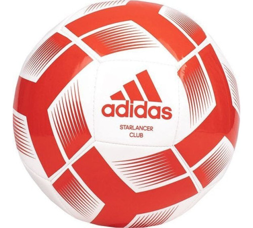 М'яч футбольний Adidas Starlancer Club Ball IA0974 розмір 4, біло-червоний М'яч футбольний Adidas Starlancer Club Ball IA0974 розмір 4, біло-червоний