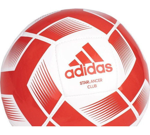 М'яч футбольний Adidas Starlancer Club Ball IA0974 розмір 4, біло-червоний М'яч футбольний Adidas Starlancer Club Ball IA0974 розмір 4, біло-червоний