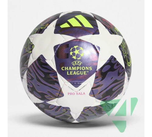 М'яч футзальний Adidas Final 26 Budapest SALA PRO розмір 4, біло-фіолетовий