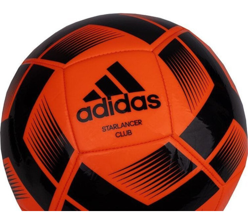 М'яч футбольний Adidas Starlancer Club Ball IA0973 розмір 4, чорно-помаранчевий М'яч футбольний Adidas Starlancer Club Ball IA0973 розмір 4, чорно-помаранчевий