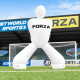 Манекен футболіста надувний FORZA Giant GK195 см, білий