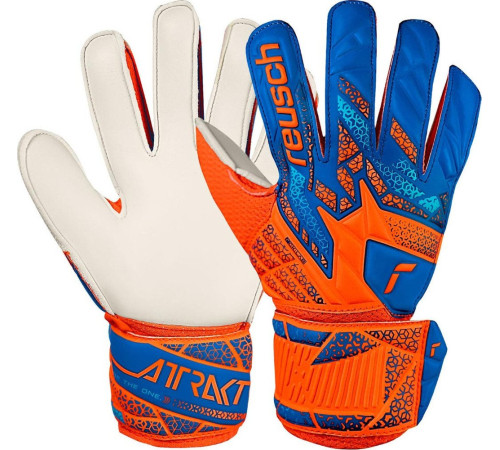 Рукавички воротарські Reusch Attrakt Solid Junior 5572515 2290 р.6,5, помаранчево-сині