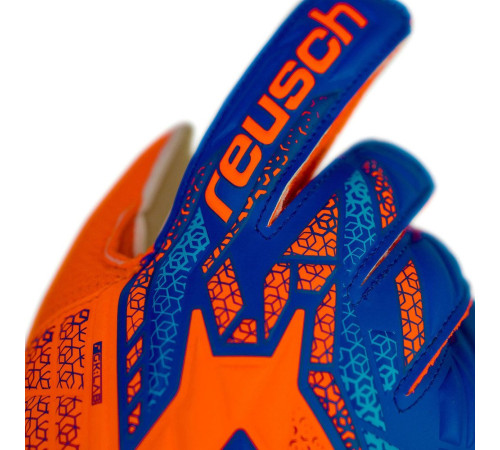 Рукавички воротарські Reusch Attrakt Solid Junior 5572515 2290 р.6,5, помаранчево-сині