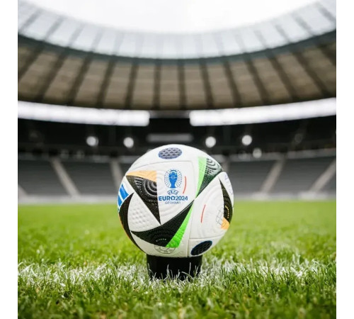 Футбольний м'яч Adidas Fussballliebe Euro 2024 OMB розмір 5, біло-чорний