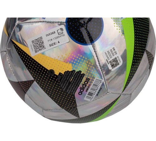Футбольний м'яч Adidas Euro24 Fussballliebe Training Foil сріблястий IN9368 розмір 4 Футбольний м'яч Adidas Euro24 Fussballliebe Training Foil сріблястий IN9368 розмір 4