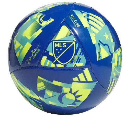 Футбольний м'яч Adidas MLS Club розмір 5, синьо-зелений