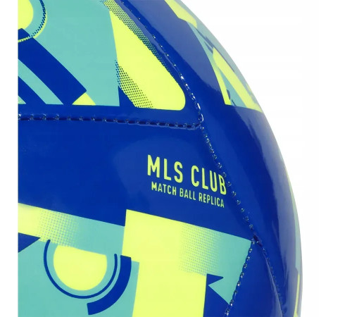 Футбольний м'яч Adidas MLS Club розмір 5, синьо-зелений