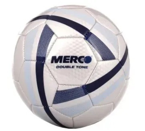 М'яч футбольний Merco Double Tone розмір 4, біло-синій