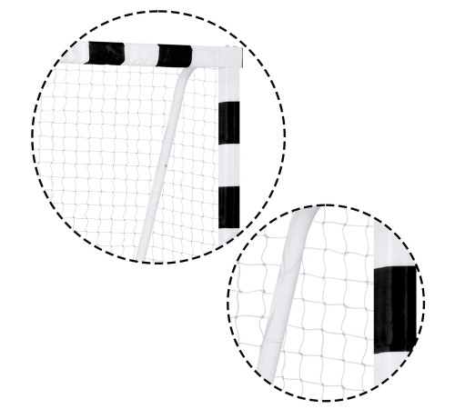 Ворота футбольні Neo-Sport NS-465 300 х 200 x 90 см, чорно-білі