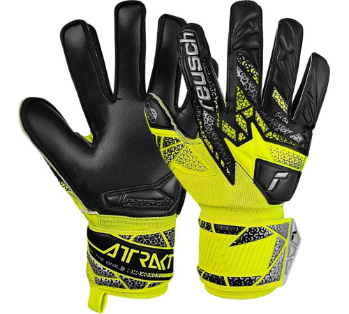 Рукавички воротарські Reusch Attrakt Silver Junior 5572215 2025 р.8, жовто-чорний