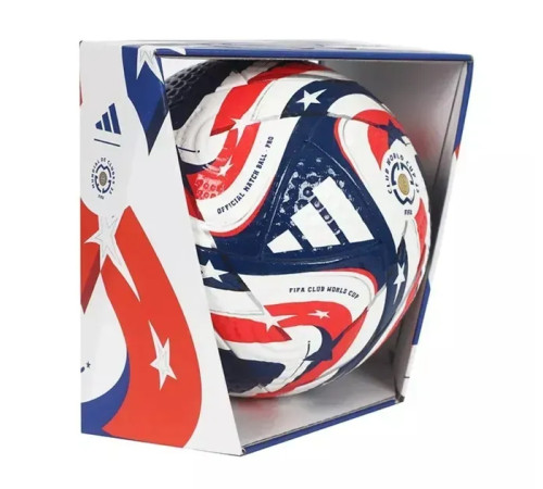 М'яч футбольний Adidas FIFA World Cup Pro розмір 5, біло-синій