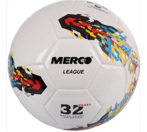 М'яч футбольний Merco League розмір 5, біло-чорний
