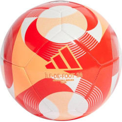 М'яч футбольний Adidas Olympic 24 Club IW6329 розмір 5, біло-червоний