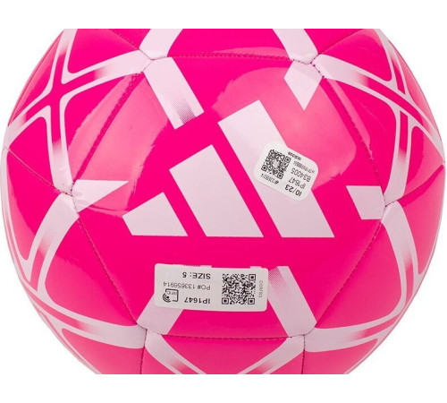 М'яч футбольний Adidas Starlancer Club IP1647 розмір 4, рожево-білий
