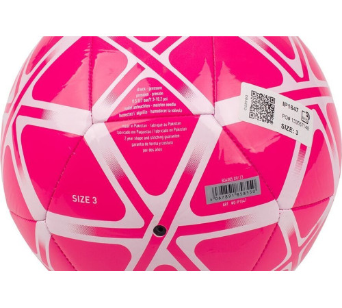 М'яч футбольний Adidas Starlancer Club IP1647 розмір 4, рожево-білий