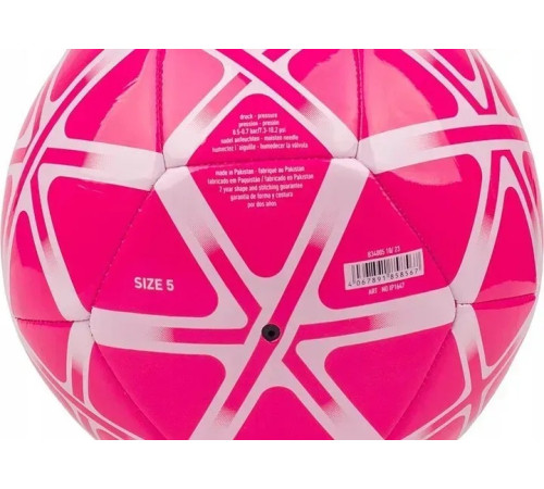 Футбольний м'яч Adidas Starlancer Club розмір 5, біло-рожевий