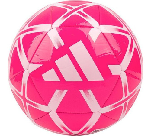 М'яч футбольний Adidas Starlancer Club IP1647 розмір 3, рожево-білий