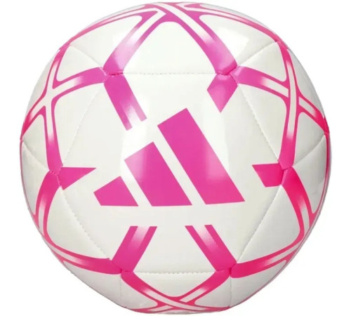 Футбольний м'яч Adidas Starlancer Club розмір 5, біло-рожевий