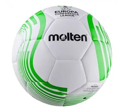 М'яч футбольний Molten розмір 5, біло-зелений
