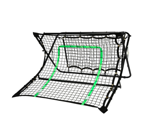 Сітка тренувальна для футболу VIRTUFIT REBOUNDER COMBI KICKBACK 113 х 106 х 61 см, чорно-зелена