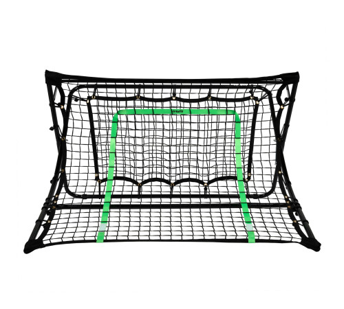 Сітка тренувальна для футболу VIRTUFIT REBOUNDER COMBI KICKBACK 113 х 106 х 61 см, чорно-зелена