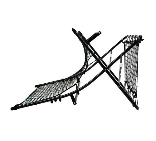 Сітка тренувальна для футболу VIRTUFIT REBOUNDER COMBI KICKBACK 113 х 106 х 61 см, чорно-зелена