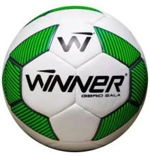 М'яч для футзалу Winner Gibrid Sala розмір 4, біло-зелений 