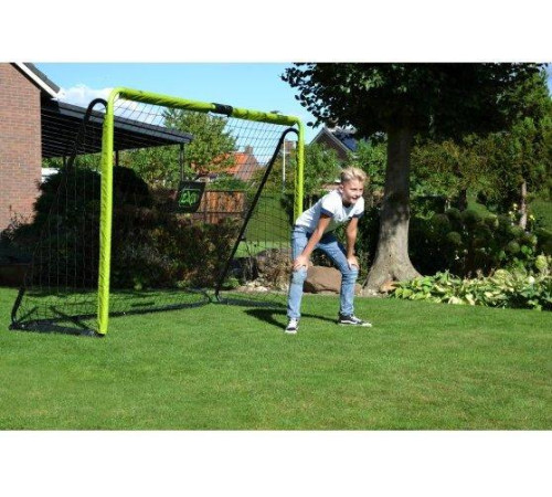 Ворота футбольні EXIT Tempo 300 х 200 см, чорно-зелені