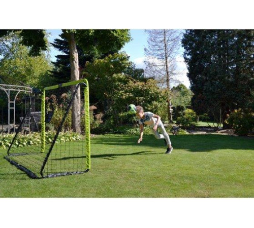 Ворота футбольні EXIT Tempo 300 х 200 см, чорно-зелені