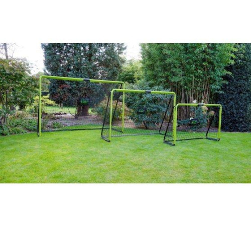 Ворота футбольні EXIT Tempo 300 х 200 см, чорно-зелені