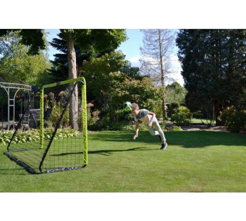 Ворота футбольні EXIT Tempo 300 х 200 см, чорно-зелені