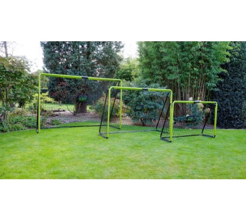 Ворота футбольні EXIT Tempo 300 х 200 см, чорно-зелені