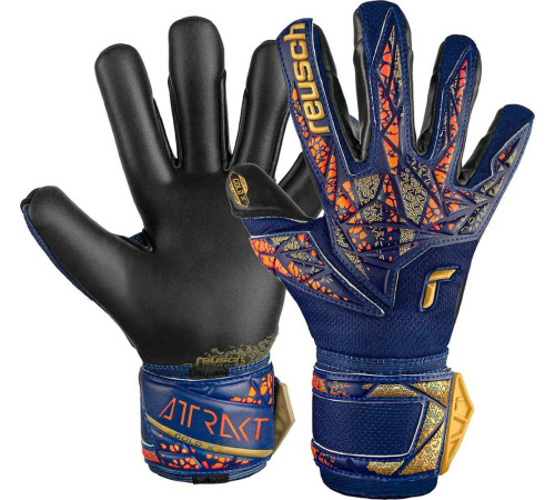 Рукавички воротарські Reusch Attrakt Gold X 5470945 4411 р.10,5, синьо-жовтий Рукавички воротарські Reusch Attrakt Gold X 5470945 4411 р.10,5, синьо-жовтий