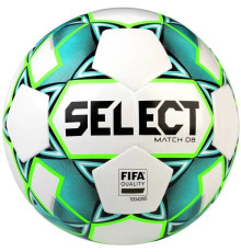 М'яч футбольний Select MATCH DB FIFA v23 розмір 5, біло-зелений