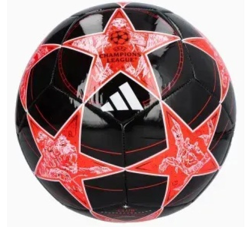 М'яч футбольний Adidas UCL Club розмір 5, чорно-червоий