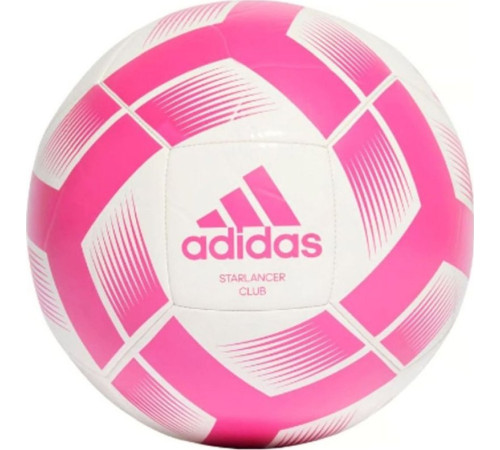 М'яч футбольний Adidas Starlancer Club IB7719 розмір 5, біло-рожевий М'яч футбольний Adidas Starlancer Club IB7719 розмір 5, біло-рожевий