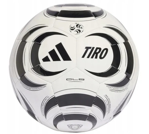Футбольний м'яч Adidas TIRO Club розмір 4, чорно-білий