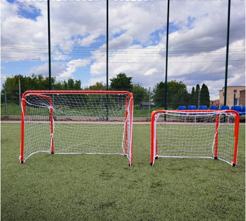 Ворота футбольні Yakimasport 90 х 60 х 40 см, помаранчево-білі