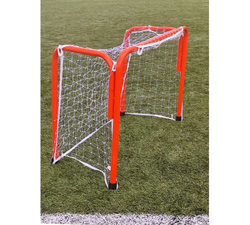 Ворота футбольні Yakimasport 90 х 60 х 40 см, помаранчево-білі