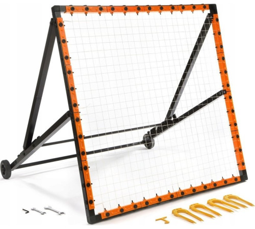 Сітка тренувальна для футболу Yakimasport Rebounder PRO 120 х 120 см, помаранчево-чорний