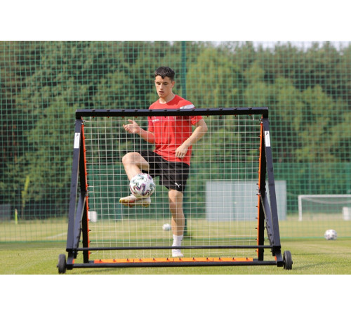 Сітка тренувальна для футболу Yakimasport Rebounder PRO 120 х 120 см, помаранчево-чорний