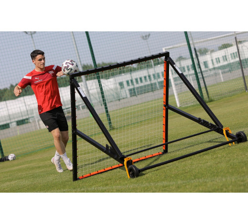Сітка тренувальна для футболу Yakimasport Rebounder PRO 120 х 120 см, помаранчево-чорний