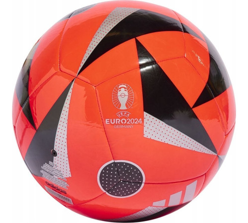 М'яч футбольний Adidas Euro24 Club Fussballliebe IN9375 розмір 3, червоно-чорний М'яч футбольний Adidas Euro24 Club Fussballliebe IN9375 розмір 3, червоно-чорний