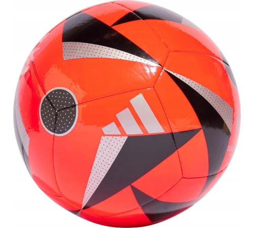 М'яч футбольний Adidas Euro24 Club Fussballliebe IN9375 розмір 3, червоно-чорний М'яч футбольний Adidas Euro24 Club Fussballliebe IN9375 розмір 3, червоно-чорний