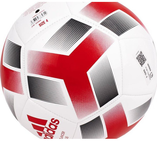 М'яч футбольний Adidas Starlancer Plus IA0969 розмір 5, біло-червоний М'яч футбольний Adidas Starlancer Plus IA0969 розмір 5, біло-червоний