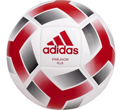 М'яч футбольний Adidas Starlancer Plus IA0969 розмір 5, біло-червоний М'яч футбольний Adidas Starlancer Plus IA0969 розмір 5, біло-червоний