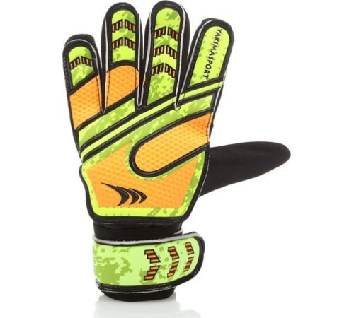 Рукавички воротарські Yakimasport Goal Blocker р.6, жовто-помаранчеві