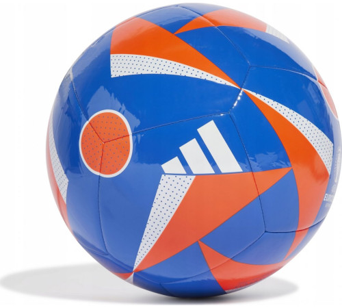М'яч футбольний Adidas Euro24 Club Fussballliebe IN9373 розмір 4, синьо-помаранчевий М'яч футбольний Adidas Euro24 Club Fussballliebe IN9373 розмір 4, синьо-помаранчевий